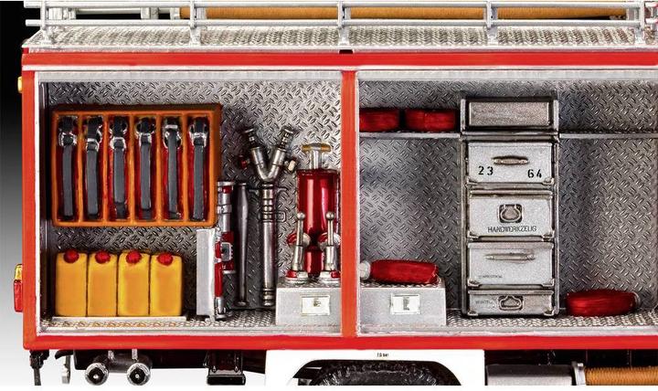 Actual product image Revell 07655 Mercedes-Benz 1017 LF 16 Ltd.Edi fire truck kit 1:24
