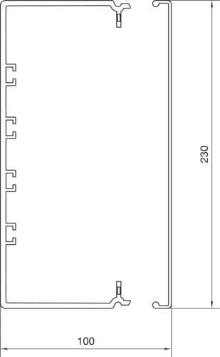 Actual product image Hager FB9923009016 (Cable hole, 200 cm)