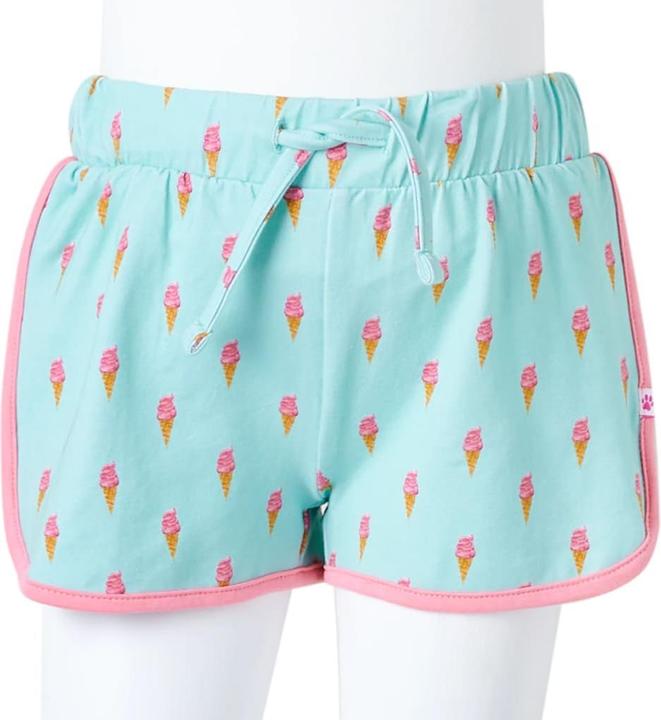 Immagine prodotto VidaXL Pantaloncini da bambino con coulisse Verde menta chiaro 104.Materiale (104)