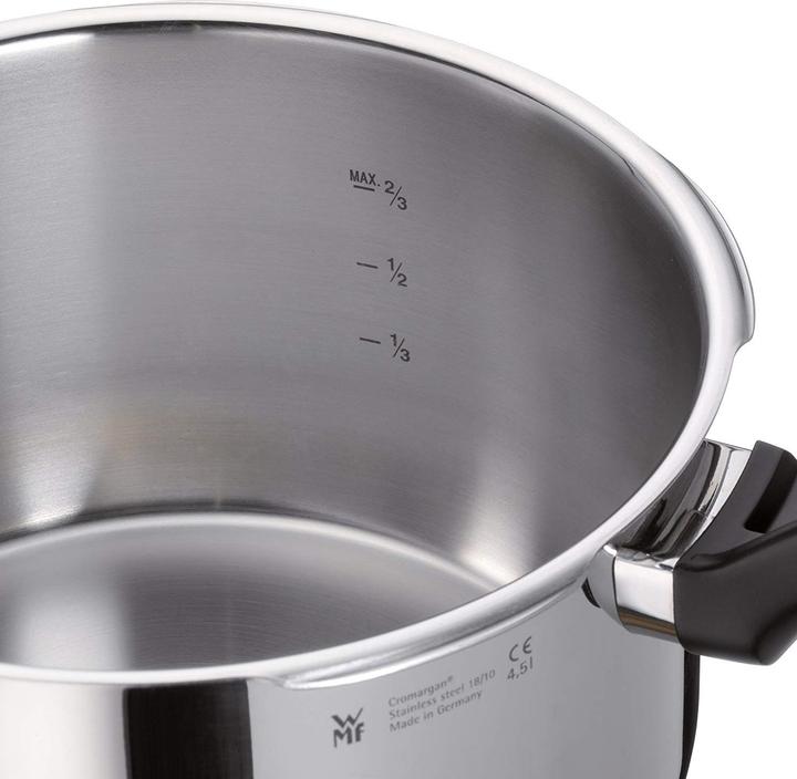 Produktbild WMF Schnellkochtopf 2tlg 4,5+3,0l Dampfkochtopf Perfect Plus Induktion Edelstahl 18/10 (22 cm, Dampfkochtopf)