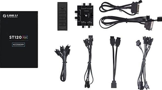 Actual product image Lian-Li ST120 RGB PWM fan, 3-pack incl. controller (120 mm, 3 x)