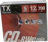 Image du produit Think Xtra Pack De 5 Cdw Tx 80 Min Vitesse 12X