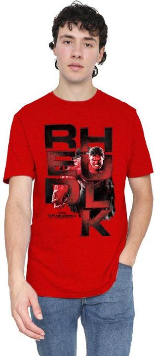 Actual product image Captain America Unisex Adult Red Hulk Logo T-Shirt (XL)