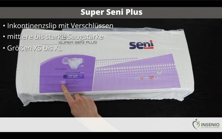 Actual product image Seni Plus Windelhosen XXL atmungsaktiv Hüftumfang 160-210cm 7 Tropfen (10 x, Large plus)