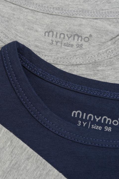 Image du produit Minymo Kid's Basic 34 -T-shirt L/S (2-pack) (122)