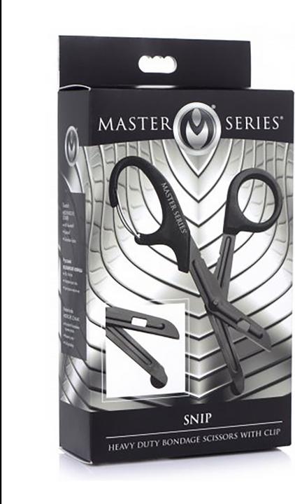 Actual product image Master Series MS Snip Heavy Duty Bondage Scissors with Clip