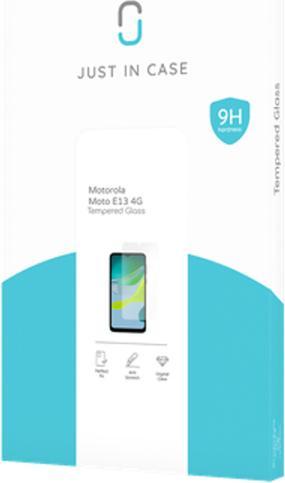 Actual product image Just in Case Tempered glass clear screen protector Motorola Moto E13 (1 Piece, Motorola Moto E13)