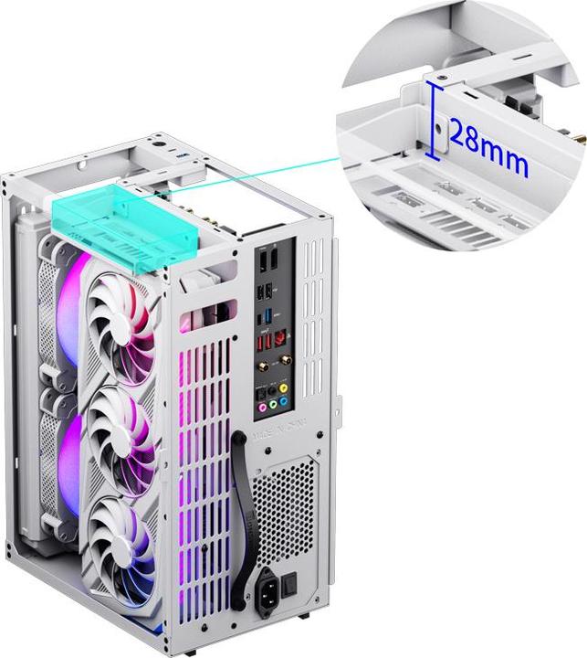 Produktbild Jonsbo VR3 Mini-ITX PCI-E 4.0 – weiss (ITX)