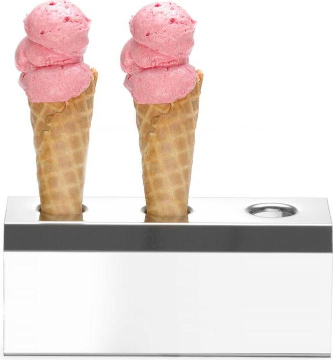 Hendi Ice cream cone stand stainless steel holes
