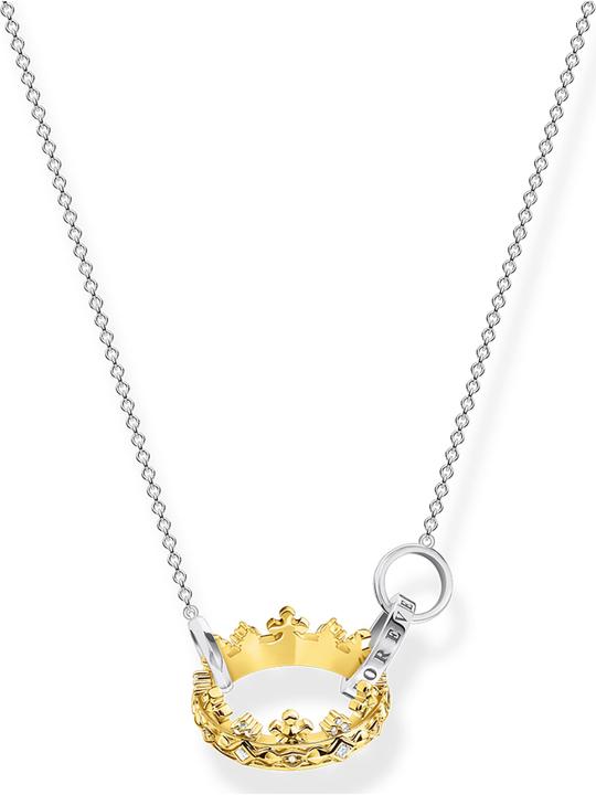 Thomas Sabo Kette Krone gold (925er Silber, 40 - 45 cm)