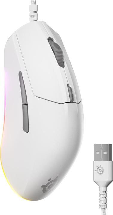 Actual product image SteelSeries Rival 3 Gen 2 - White (Cable)