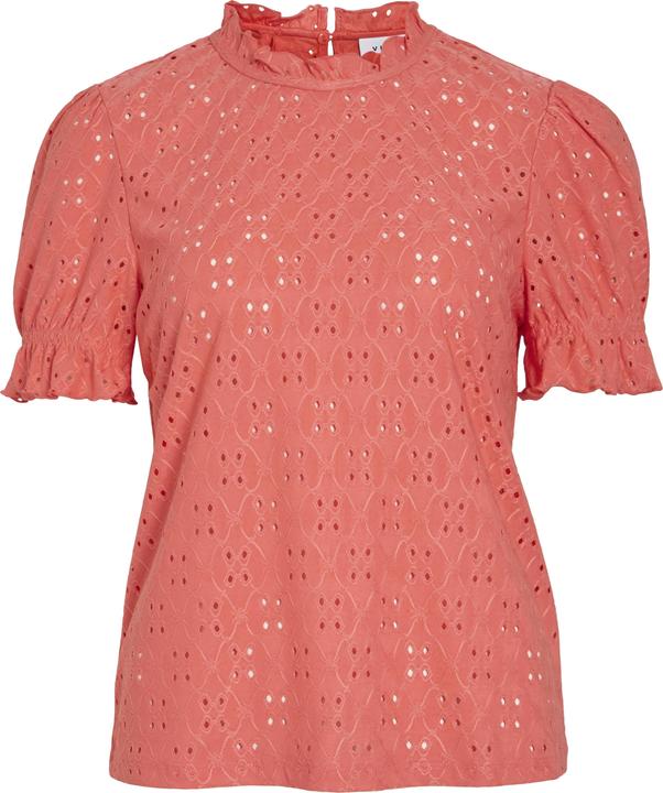 Vila Besticktes Oberteil mit kurzen Ärmeln (XL)