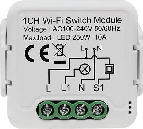 Actual product image Netplus Smart Relay Switch Module 10A 1-Channel WLAN