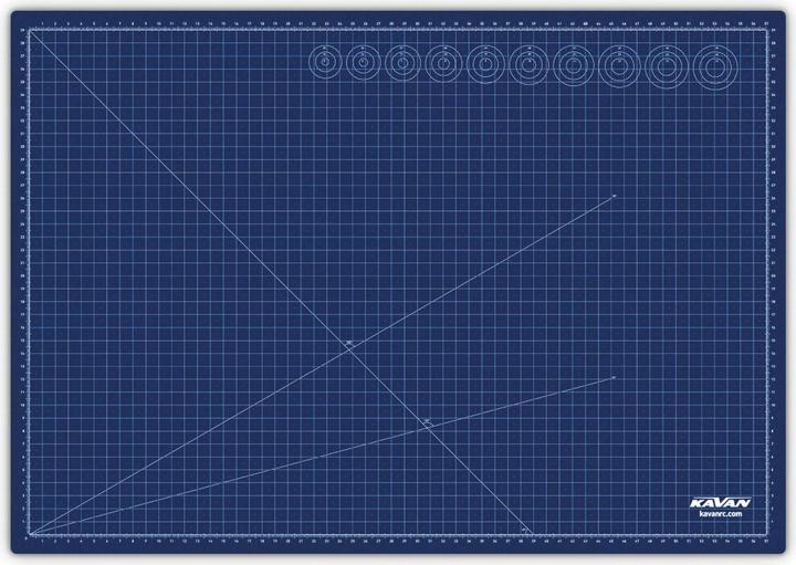 Kavan Selbstheilende Beidseitige Schneidematte / Unterlage A2 - 600x450x3mm (600 x 450 mm)