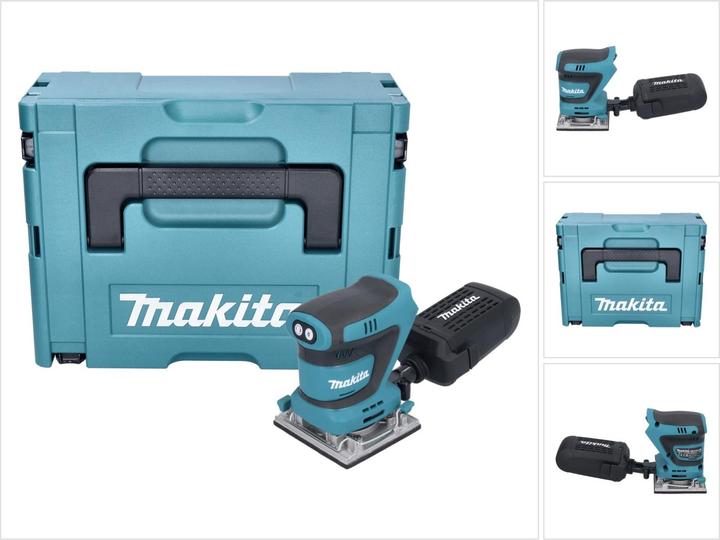 Productafbeelding Makita DBO 484 ZJ Accu vlakschuurmachine 18 V 112 x 102 mm + Makpac - zonder accu, zonder oplader (Vlakschuurmachine, 210 W)