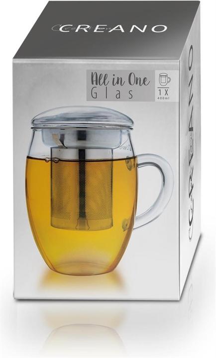 Immagine prodotto Creano Tazza da tè All-in-One 400 ml, 1 pezzo, Trasparente (400 ml, 1 x)