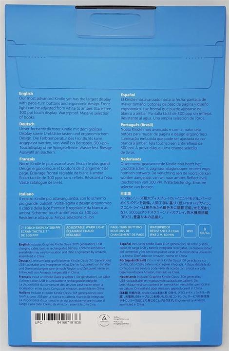 Actual product image Amazon Kindle Oasis Special Offer (2019) (7", 8 GB, Graphites)