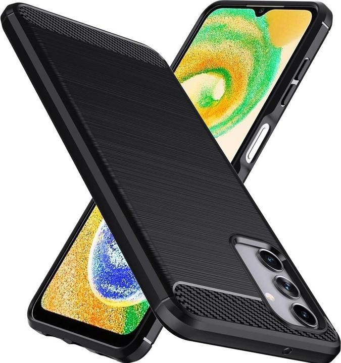 Actual product image Screenguard Samsung Galaxy A04s cover Carbon Brushed Soft TPU (Samsung Galaxy A04S)