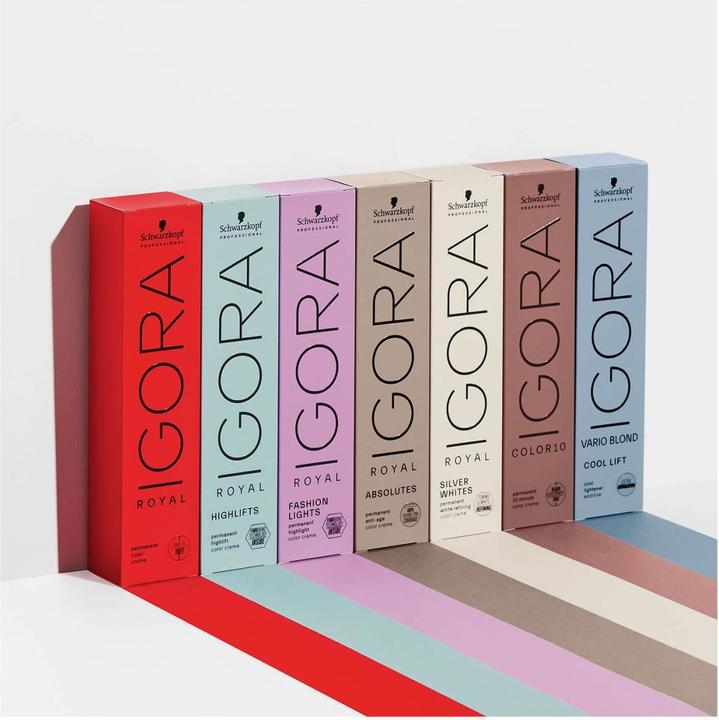 Actual product image Schwarzkopf Professional Igora Royal Absolutes Age Blend 9-560 Extra Light Blonde Gold Chocolate. (9-560 Extra Light Blonde Gold Chocolate Natural)