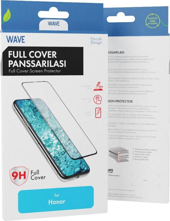 Actual product image Wave Full Cover -panssarilasi, Honor 20 / Honor 20 Pro / Huawei Nova 5T, musta (1 Piece, K20, Huawei Nova 5T)