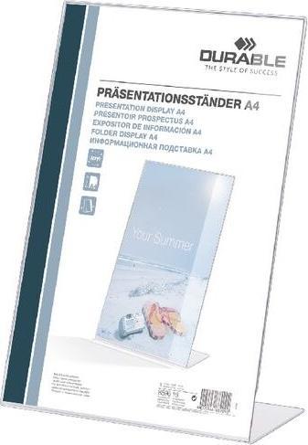 Produktbild Durable Präsentationsständer L-Aufsteller A4 hoch 2 ST 859619 (A4)