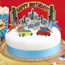 Actual product image Ginger Ray Superhero Party Kit For Cake Decoration