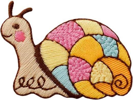 Produktbild Mono Quick Applikationen - Kids and Hits - aufbügelbar Schnecke bunt bunt 4,4x3,3 cm 1 Stück (1 x)