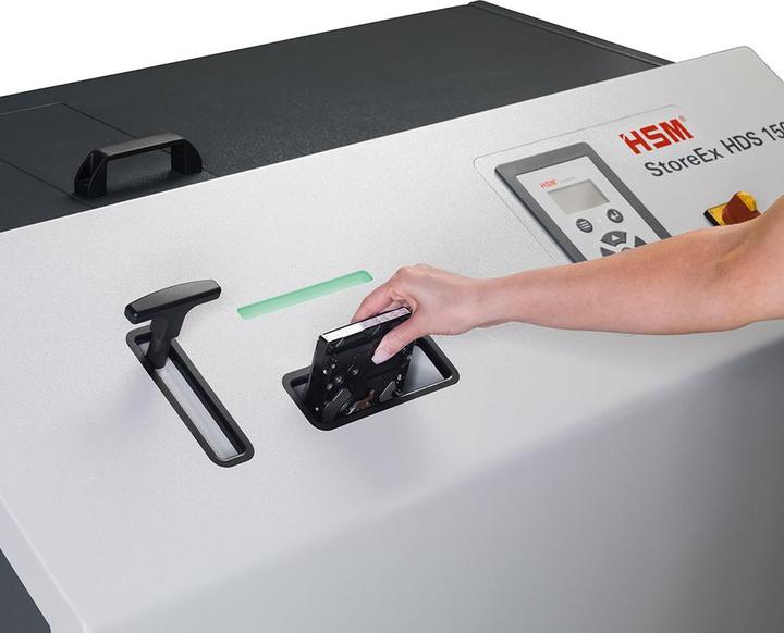 Actual product image HSM Powerline HDS 150 hard disk shredder, 1-stage, strip: 40 mm (Strip cut)