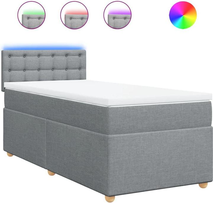 Produktbild VidaXL Bo x springbett mit Matratze 90 x 190 cm Stoff (90 x 190 cm)