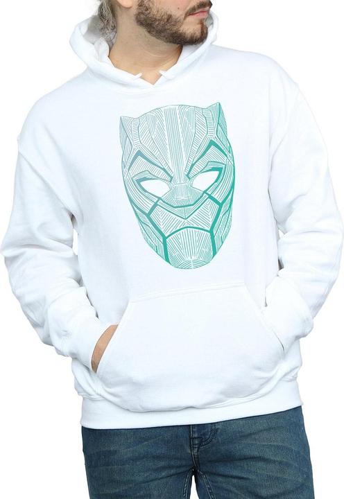 Image du produit Mens Black Panther Tribal Mask Hoodie (M)