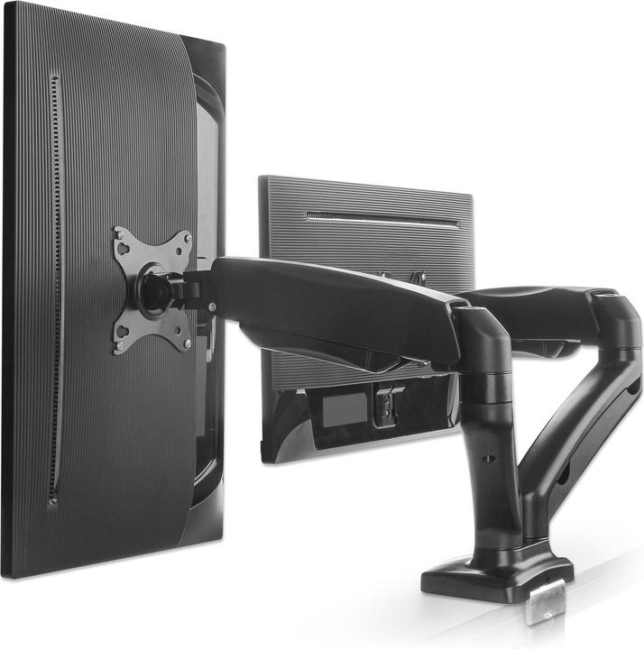Actual product image Manhattan 2-fold monitor mount gas pressure aluminium (Table, 32")