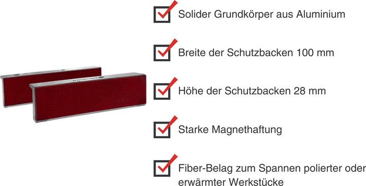 Produktbild Paulimot Schraubstock-Schutzbacken 100 mm, Typ F (Fiber)