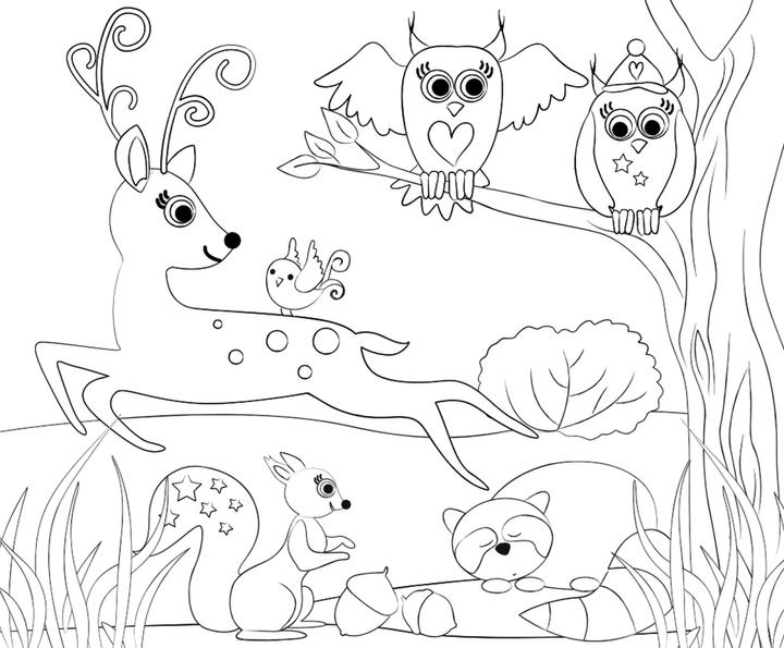 Immagine prodotto Ursus Set da tavolo da colorare Animali della foresta