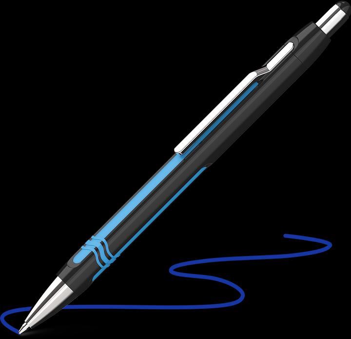 Immagine prodotto Schneider Penna a sfera retrattile Epsilon a clip Extra Thick (Ciano, Nero, 1 x)