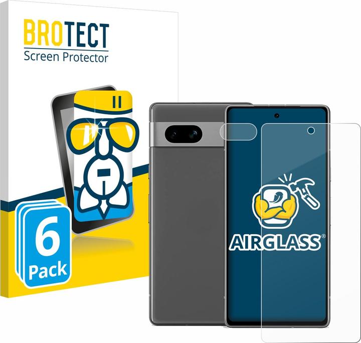 Produktbild BROTECT Schutzglas Schutzfolie Glas Folie Displayschutz klar (6 Stück, Google Pixel 7a)