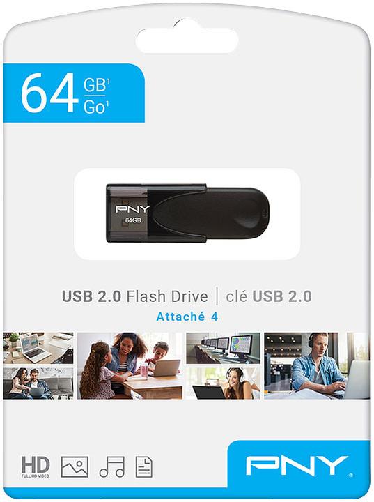Actual product image PNY Attaché 4 (64 GB, USB-A, USB 2.0)