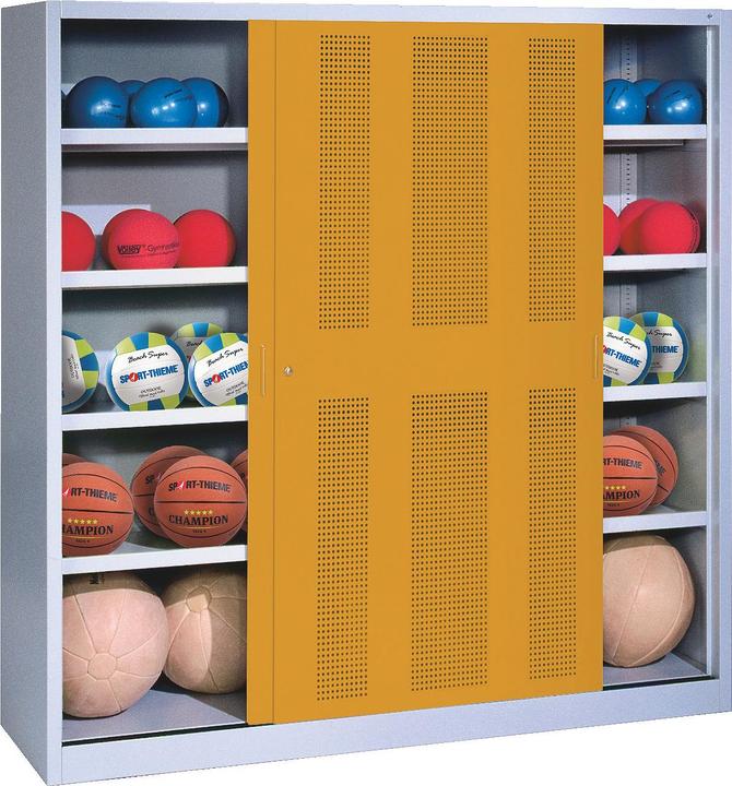 Actual product image C+P Ball cabinet (HxWxD: 195x120x60 cm, with perforated sliding doors, type 4) (195 x 120 x 60 cm)