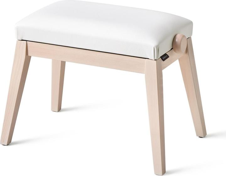 Image du produit K&M 13941 Banc de piano | Banc Cendres, assise vinyle blanc (Banc de piano)