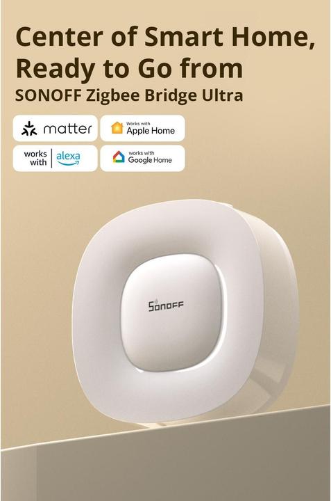 Actual product image Sonoff Bramka Matter ZigBee Bridge Ultra ZBBridge-U (RJ45 LAN, 1.5 GHz, 1 GB RAM, 8 GB)