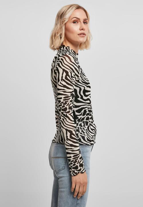 Actual product image Urban Classics Ladies AOP Mesh Turtleneck Longsleeve (XL)