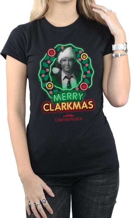 Image du produit National Lampoon´s Vacation T-shirt en coton Clarkmas Greyscale Femmes/Dames (L)