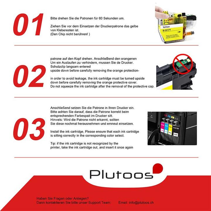 Produktbild Plutoos Brother LC-3217 Patronen XXL kompatibel, 4er Farbset