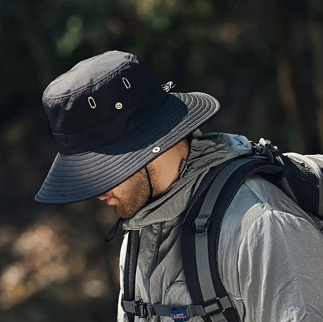 Actual product image Dema Fischerhut Boonie Hat Sonnenschutzhut extra grosse Krempe Schwarz (56)