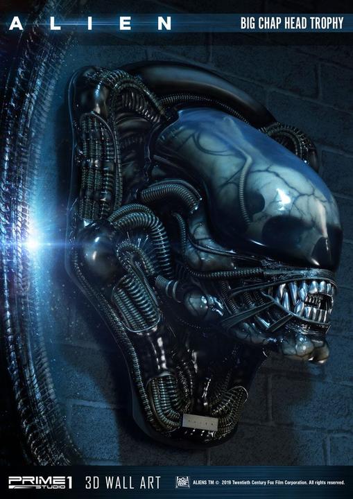Actual product image Prime 1 Studio Alien plaque murale 3D Big Chap Head Trophy 58 cm