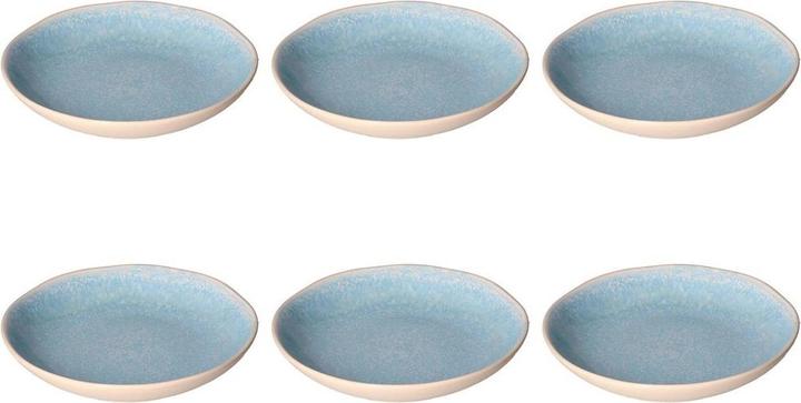 Actual product image Novastyl ROSE&TULIPANI CONCERTO FUSE AZZURRO Set of 6 soup plates 21 cm (6 Piece)