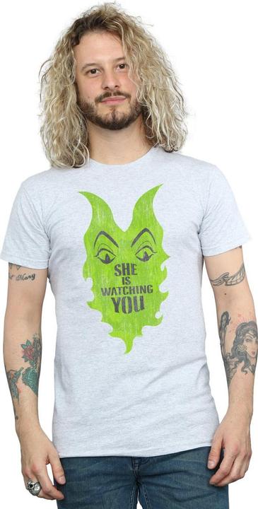 Actual product image Disney Mens The Descendants Maleficent She Is Watching T-Shirt (M)