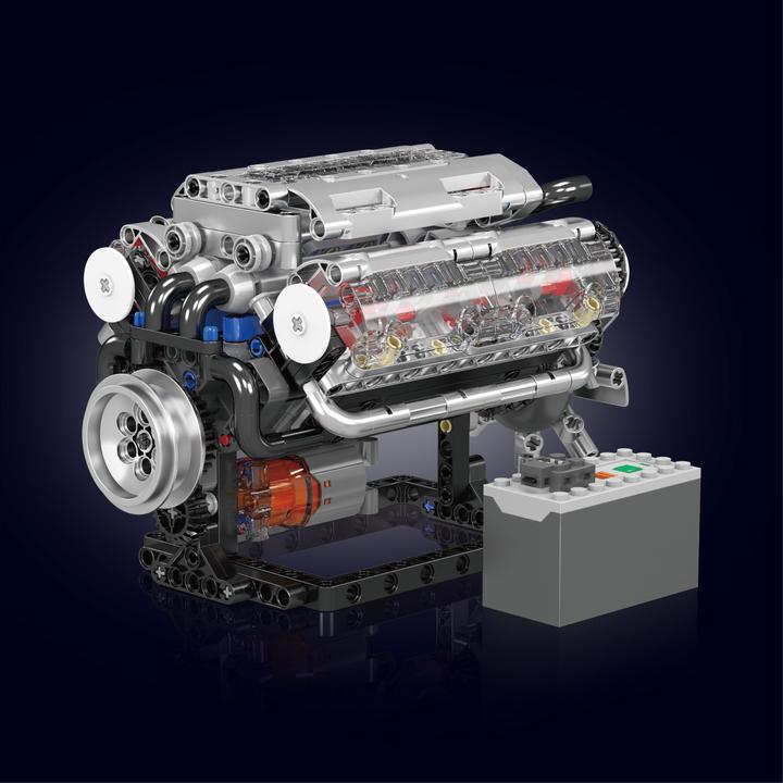 Actual product image Mould King 8-cylinder V-engine