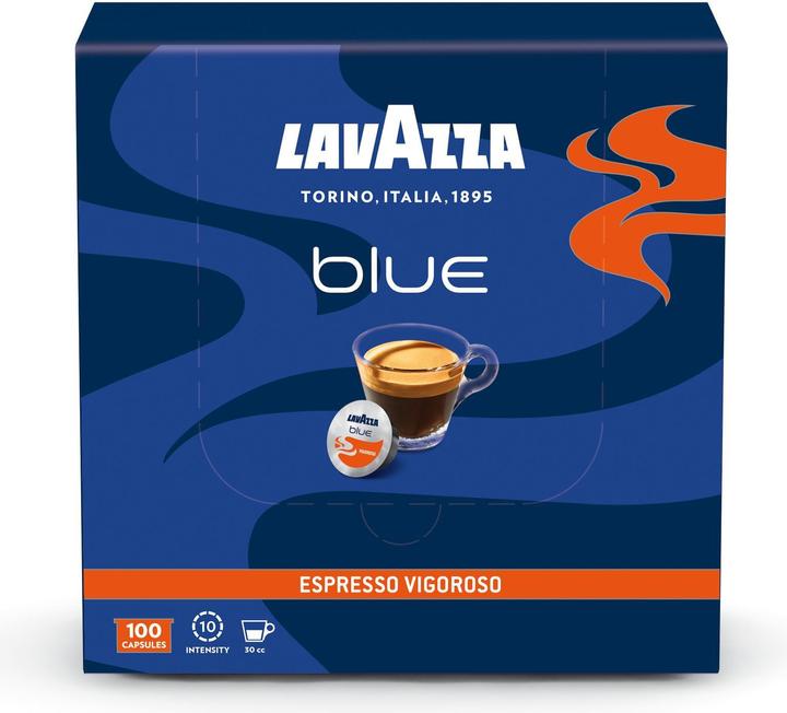 Actual product image Lavazza Coffee Capsules Blue Vigoroso 100 Capsules (100 x Port.)