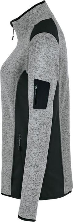 Actual product image Hakro Ladies' knitted fleece jacket Churchill grey mottled, XL (XL)