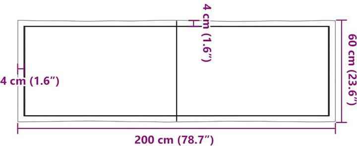 Produktbild VidaXL Aneta (200 x 4 x 60 cm)